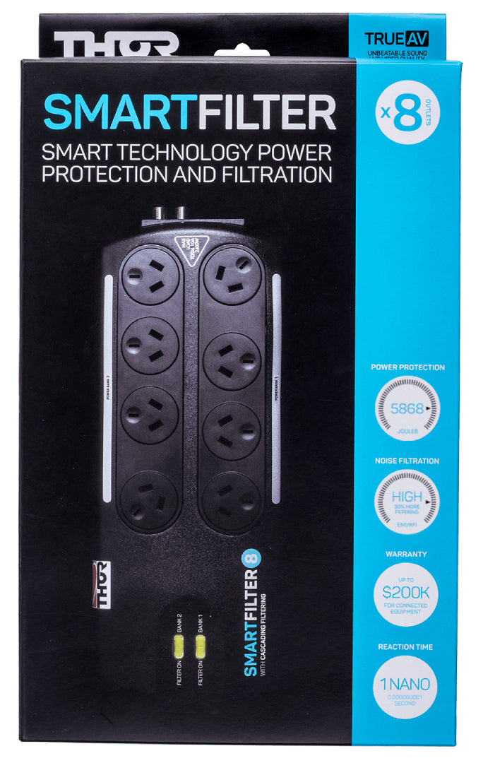 Thor B8+ 8 Way Surge Protector with Advanced Filtration